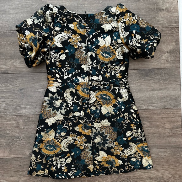 GB Social Little Girls Quarter-Sleeve Floral Jacquard Dress - Picture 2 of 2